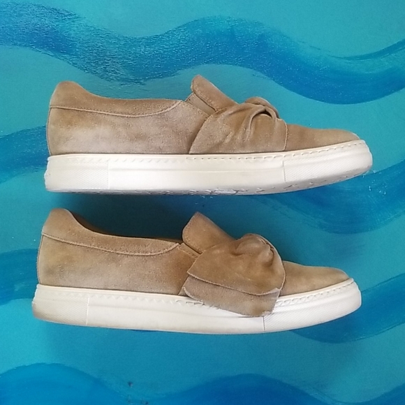 Suede Bow Slip on Sneakers - Picture 2 of 6